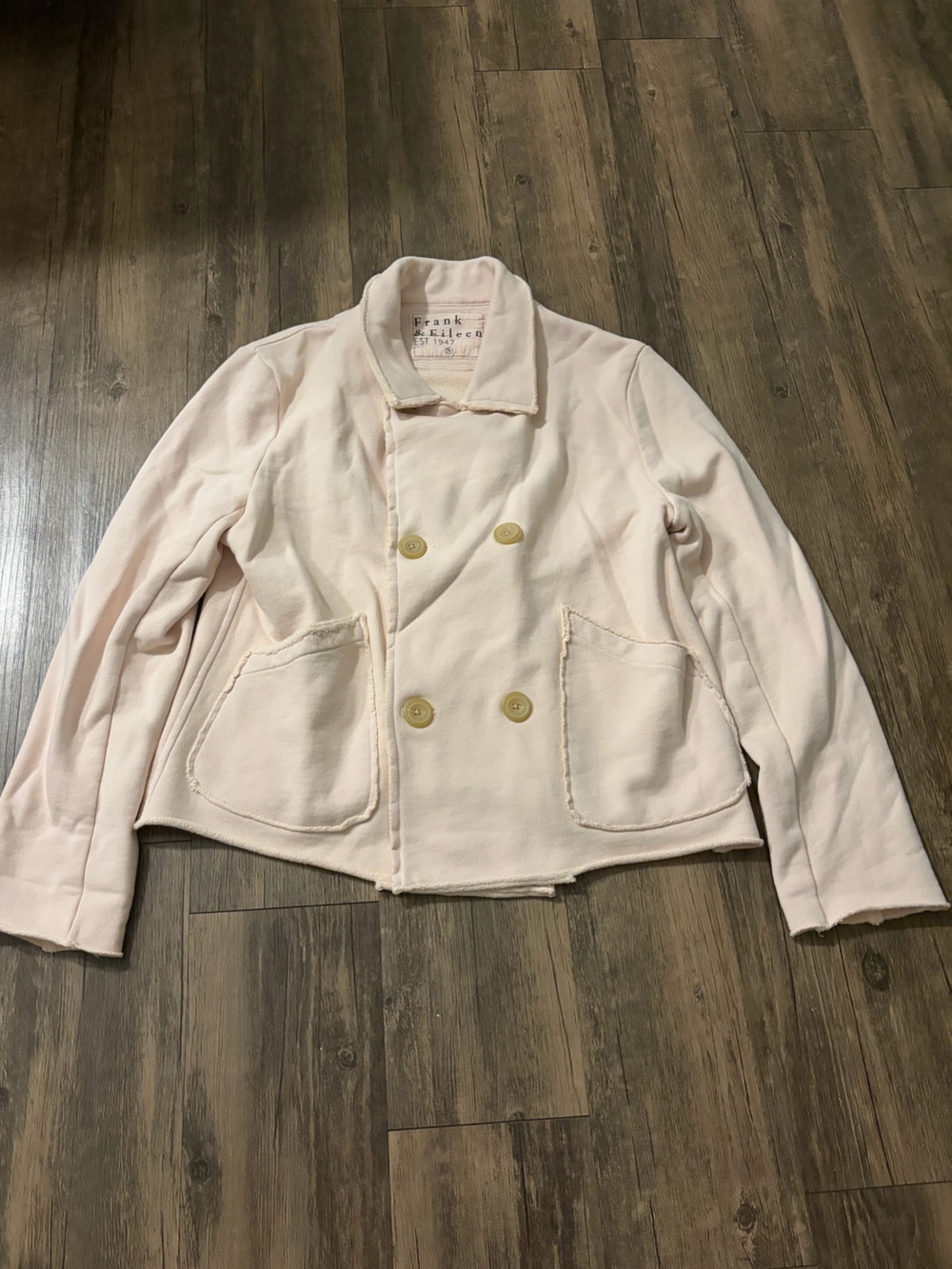 Frank & Eileen - Mini Belfast Crop Peacoat in Vintage Rose Small